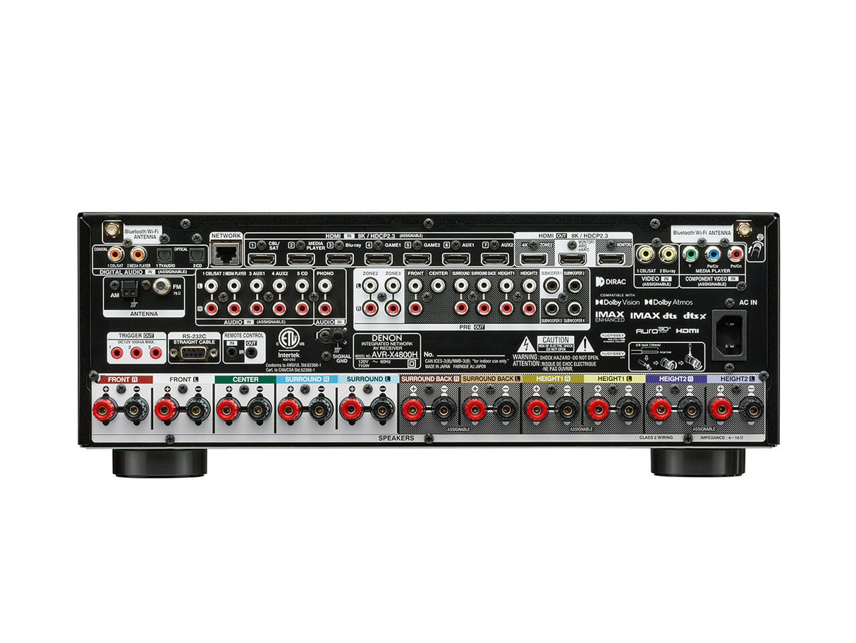 Denon AVR-X4800H (9.4 Ch. 125W 8K)